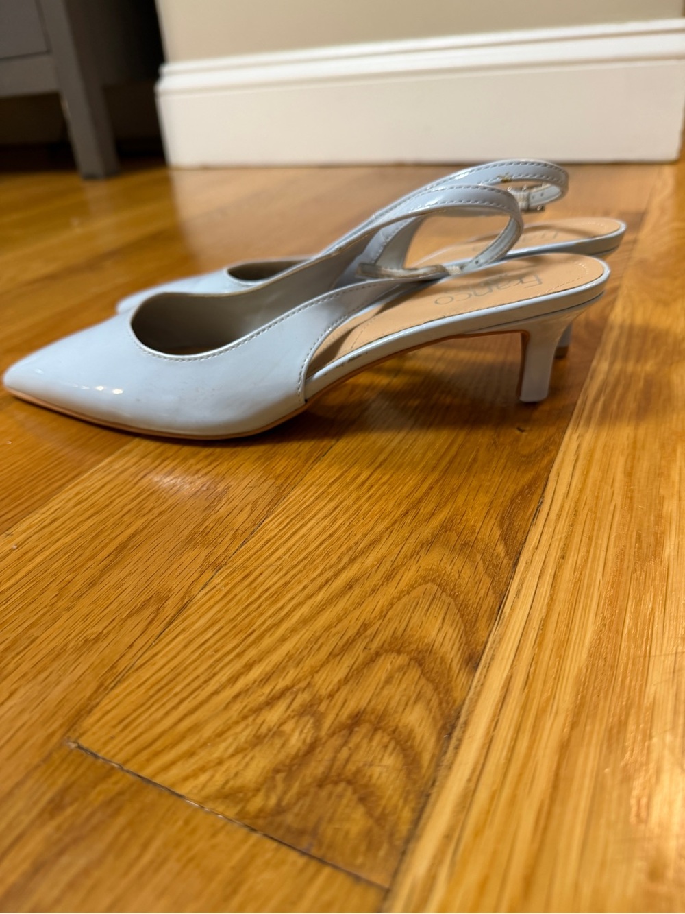 Franco Sarto Pale Blue Pointed-Toe Slingback Heels - Picture 2 of 4